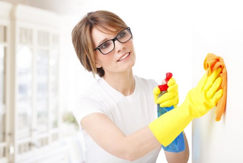 Careful cleaning of brick and render surfaces in NW11