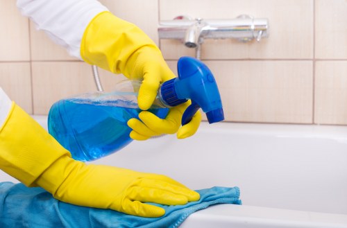 Local cleaning team working in a North West London rental property