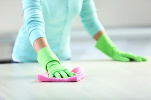 Carpet cleaning preparation in a North West London home