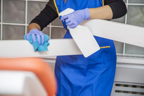 Office and commercial cleaner working in NW11